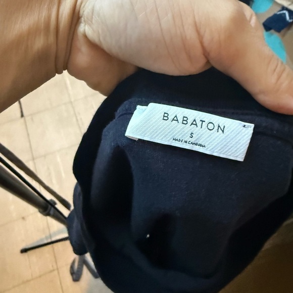 Babaton Black Cotton Cap Sleeve Tee - Picture 3 of 6